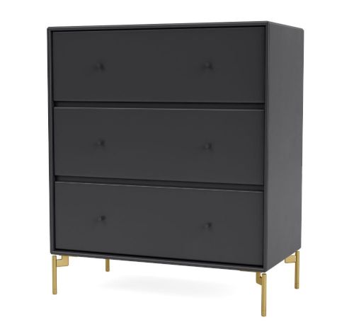 Montana Selection Carry Kommode med ben 69,6x69,6 cm - 04 Anthracite / Brass
