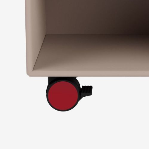 BRUG IKKE Montana SRCO Hjul til reolmodul 4 stk. H: 7,8 cm - 165 Beetroot