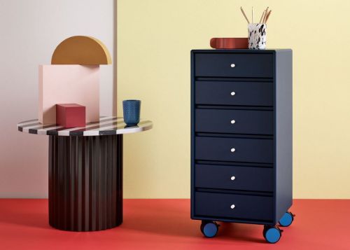 BRUG IKKE Montana SRCO Hjul til reolmodul 4 stk. H: 7,8 cm - 165 Beetroot