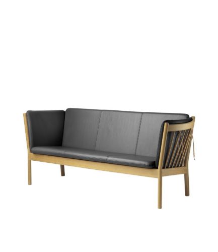 FDB Møbler J149 3 pers. sofa Erik Ole Jørgensen L: 185 cm - Natur Eg/Sort