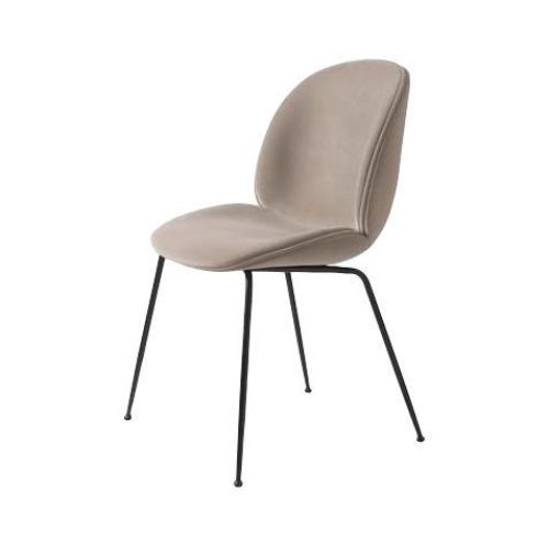GUBI Beetle Dining Chair SH: 45,5 cm - Black Base / GUBI Velvet