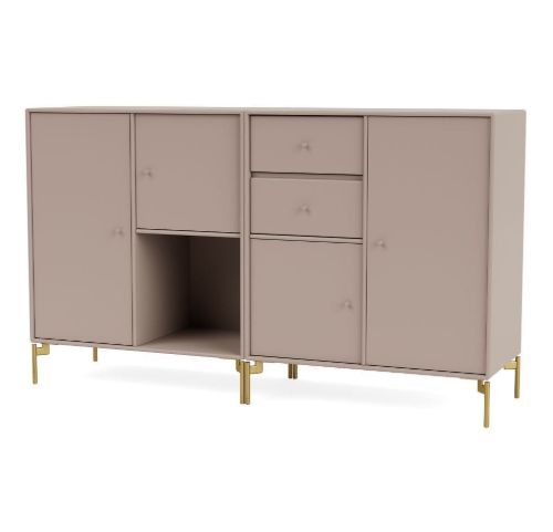 Montana Selection Couple Skænk med ben 139,2x69,6 cm - 137 Mushroom / Brass
