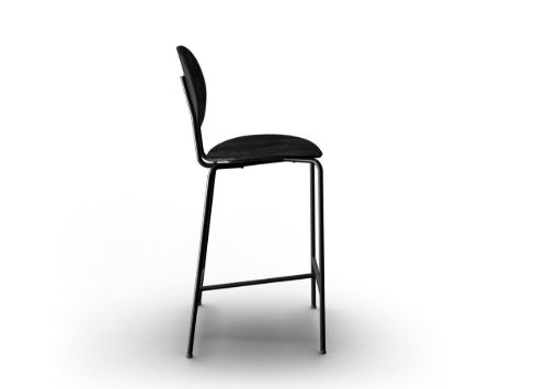Sibast Furniture Piet Hein Bar Chair SH: 65 cm Black - Black Oak