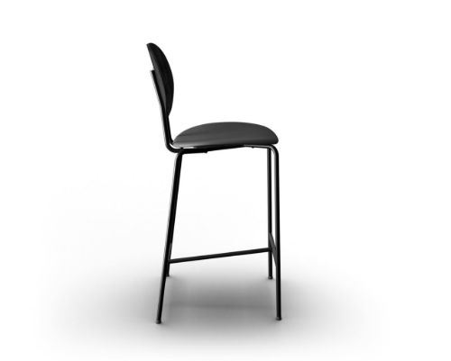 Sibast Furniture Piet Hein Bar Chair SH: 65 cm Black - Black Oak/Dunes Anthrazite