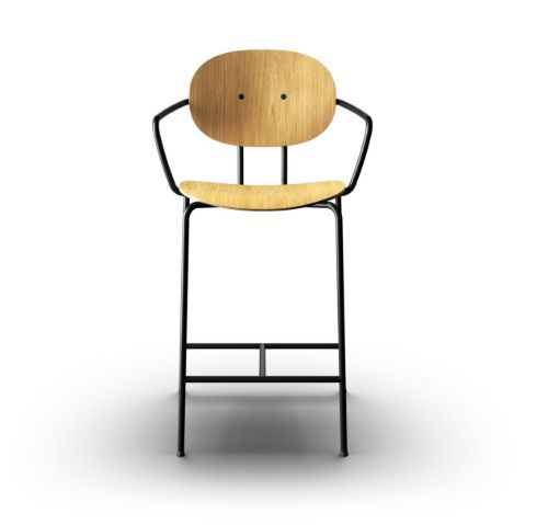 Sibast Furniture Piet Hein Bar Chair w. Armrest SH: 65 cm - Oil Oak