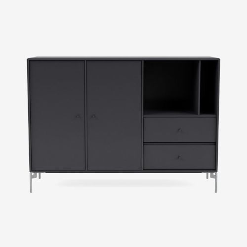 Montana Mega 201203 Skænk med ben 115,2x38 cm - 04 Anthracite / Matkrom