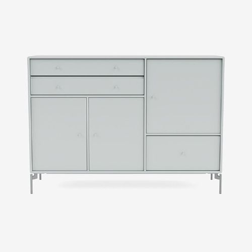 Montana Mega 201202 Skænk med ben 115,2x38 cm - 156 Oyster / Matkrom