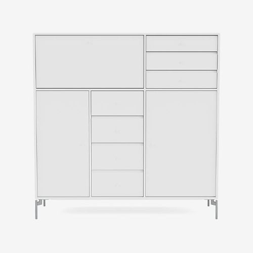 Montana Mega 201802 Skænk med ben 115,2x38 cm - 101 NewWhite / Matkrom