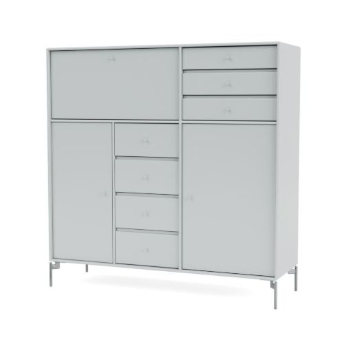 Montana Mega 201802 Skænk med ben 115,2x38 cm - 156 Oyster / Matkrom