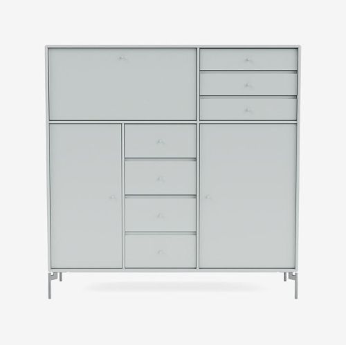 Montana Mega 201802 Skænk med ben 115,2x38 cm - 156 Oyster / Matkrom