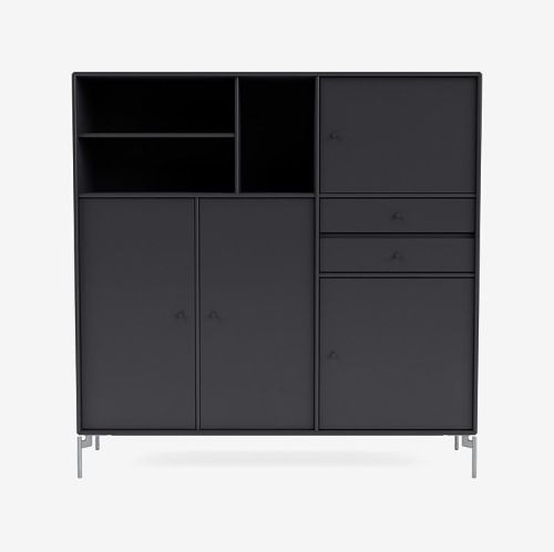 Montana Mega 201803 Skænk med ben 115,2x38 cm - 04 Anthracite / Matkrom