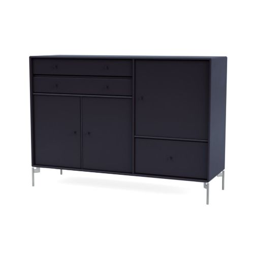Montana Mega 201202 Skænk med ben 115,2x38 cm - 147 Shadow / Matkrom
