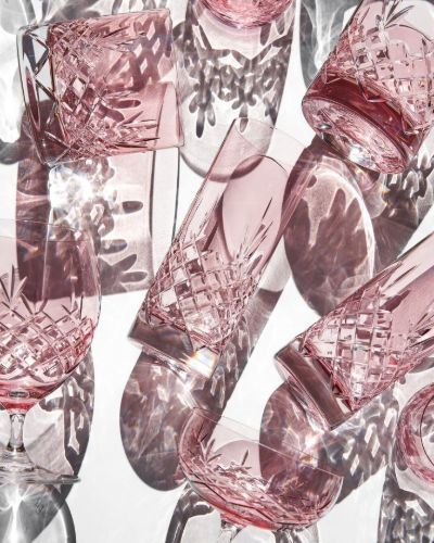 Frederik Bagger Crispy Eightball Glas 2 stk 55 cl - Topaz/Pink