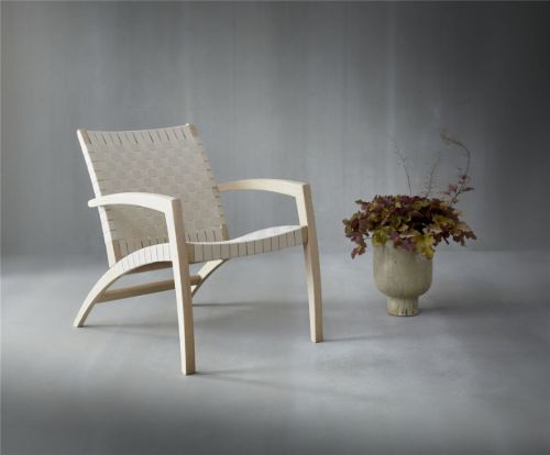 Findahl by Hammel LUNA Loungestol SH: 40 cm - Sæbebehandlet Eg/Natur Gjord