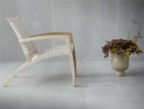 Findahl by Hammel LUNA Loungestol SH: 40 cm - Sæbebehandlet Eg/Natur Gjord