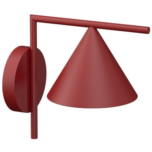 FLOS Captain Flint Wall Outdoor Væglampe Ø: 20,8 cm - Bordeauxrød