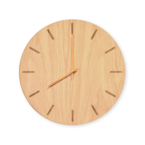 Hemverk Vægur Ø: 28 cm – Light Oak/Copper