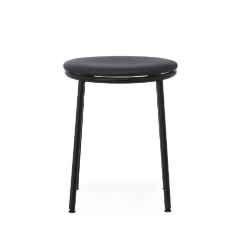 Normann Copenhagen Circa Skammel Polstret H: 45 cm - Ultra Læder Sort 41599