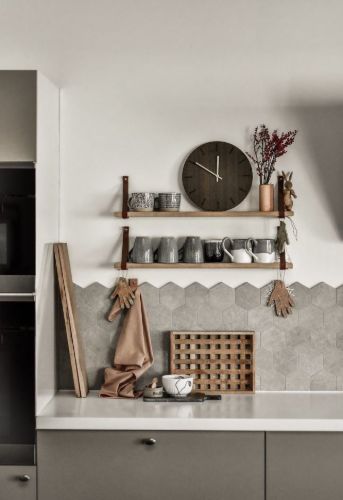 Hemverk Vægur Ø: 38 cm – Dark Oak/Kobber
