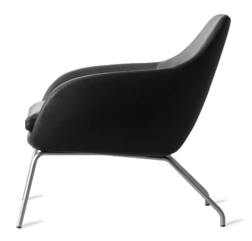 Bent Hansen Primum Asento Loungestol SH: 41 cm - Zenzo 2 207 Læder/Rustfri Stål
