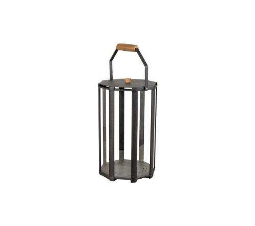Cane-line Outdoor Lightlux Lanterne m. Hank Lille H: 41 cm - Lava Grey Aluminium/Teak