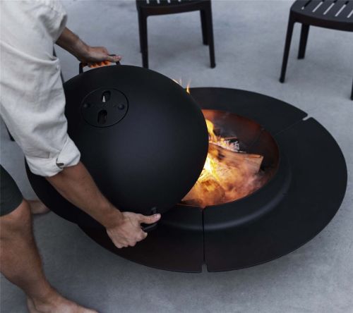 Cane-line Outdoor Ember Bålfad Låg Ø: 60 cm - Black