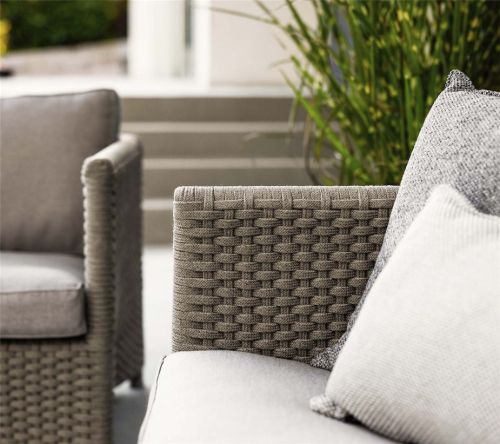 Cane-line Outdoor Diamond Loungestol inkl. Natté Hyndesæt SH: 40 cm - Soft Rope/Taupe