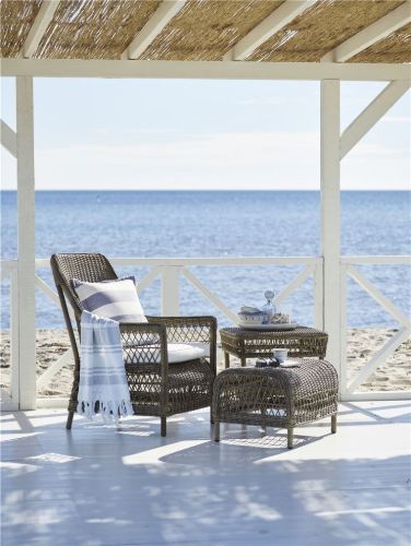 Sika-Design Georgia Garden Dawn Footstool H: 38 cm - ALU Natur