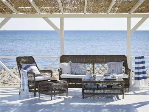 Sika-Design Georgia Garden Hazel Loungebord 100x60 cm - ALU Natur