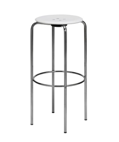 Montana KEVI 2052 Bar Taburet H: 76 cm - Hvid Finér/Krom
