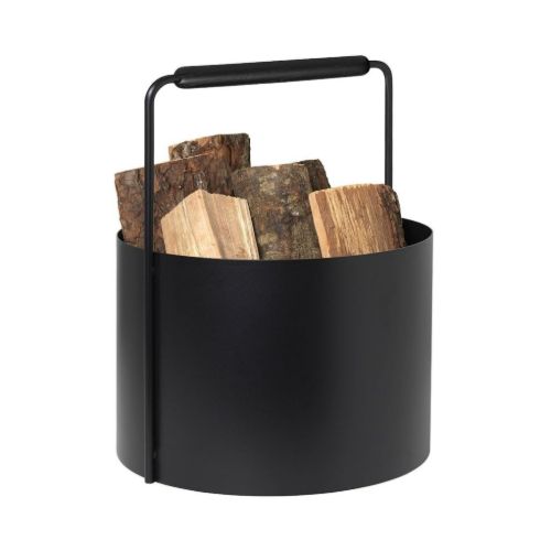 Blomus Ashi Firewood Basket Ø: 22 cm - Black