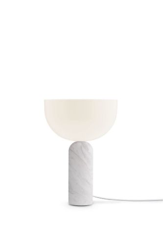 New Works Kizu Table Lamp Ø: 25 cm - White Marble / White Acrylic