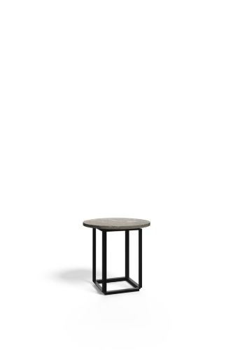 New Works Florence Side Table Ø: 50 cm - Gris Du Marais / Iron Black