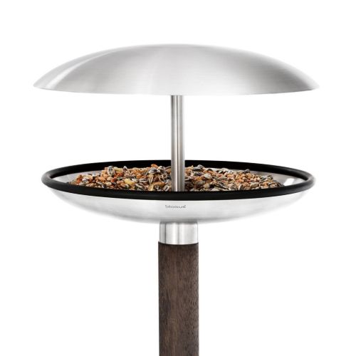Blomus Fuera Bird Feeder Bird Bath H: 132 cm - Wood