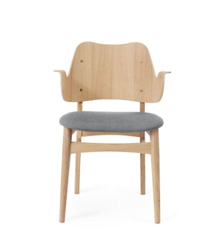 Warm Nordic Gesture Chair SH: 46 cm - Oak/Grey Melange