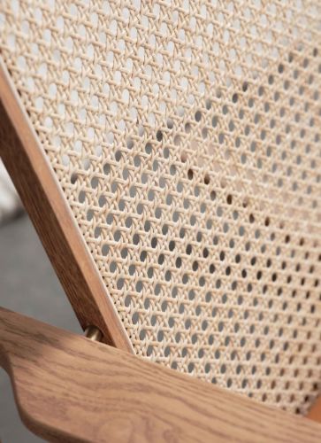Warm Nordic Swing Rocking Chair H: 103 cm - Teak/Nature