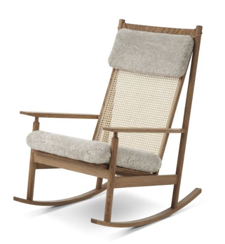 Warm Nordic Swing Rocking Chair H: 103 cm - Teak/Moonlight