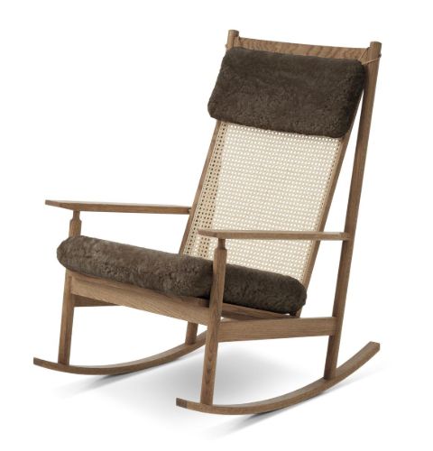 Warm Nordic Swing Rocking Chair H: 103 cm - Teak/Drake
