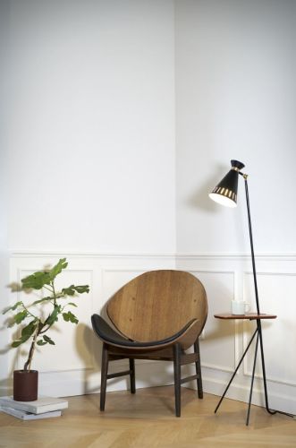 Warm Nordic The Orange Lounge Chair SH: 38 cm - Black/Midnight Blue