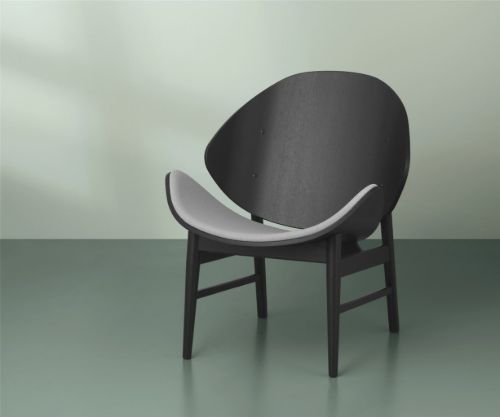 Warm Nordic The Orange Lounge Chair SH: 38 cm - Black/Grey