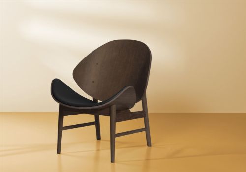 Warm Nordic The Orange Lounge Chair SH: 38 cm - Smoked/Black