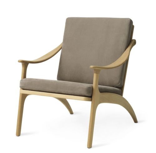 Warm Nordic Lean Back Lounge Chair SH: 41 cm - Oak/Seppia