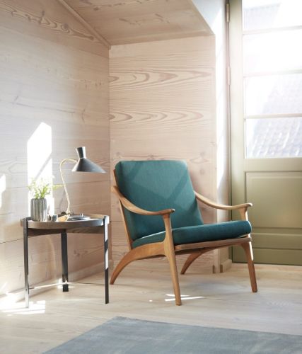 Warm Nordic Lean Back Lounge Chair SH: 41 cm - Oak/Seppia