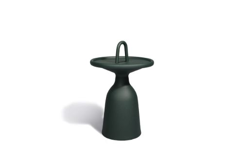 Mindo 104 Side Table w. Handle  Ø: 40 cm - Dark Green