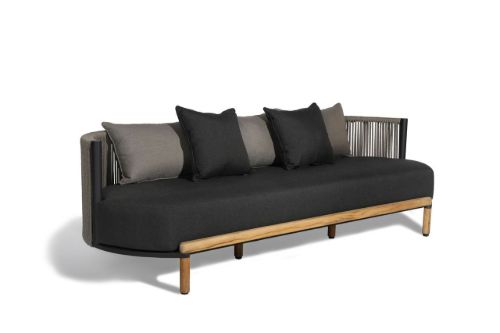 Mindo 107 3 Seater Sofa SH: 38,5 cm - Dark Grey