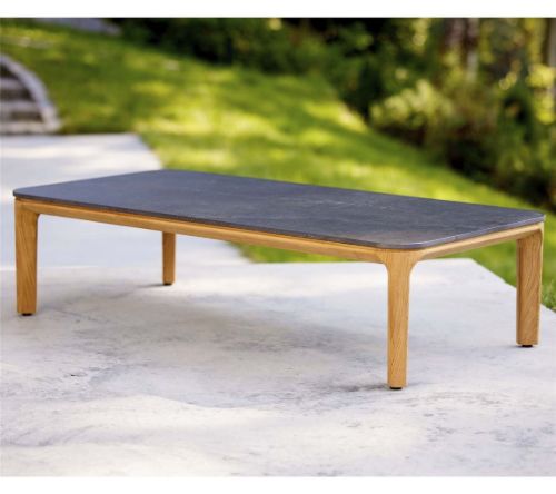 Cane-line Outdoor Aspect Sofabord 120x60 cm - Fossil Black Keramik/Teak
