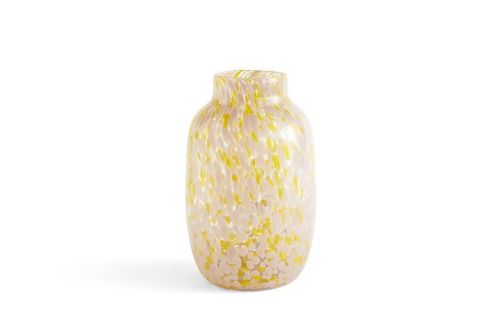 HAY Splash Vase Round L Ø: 18,5 cm - Light Pink/Yellow