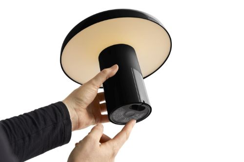 HAY Pao Portable Lamp Ø: 23 cm - Soft Black