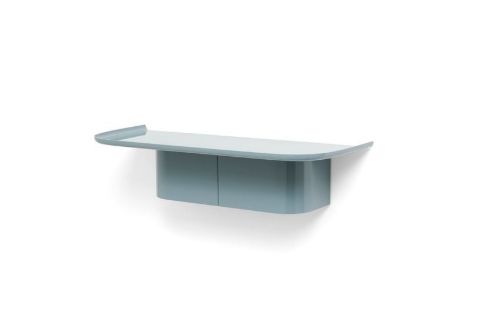 HAY Korpus Shelf 4 Hooks M 60x25x14 cm - Sea
