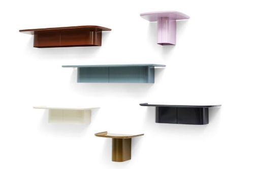 HAY Korpus Shelf 7 Hooks L 90x25x14 cm - Brick Red